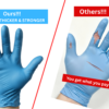 Nitrile gloves for industrial use