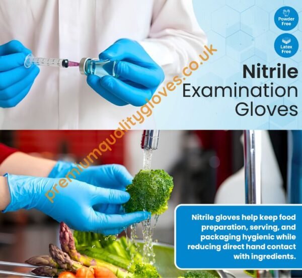 Powder free nitrile gloves medical grade