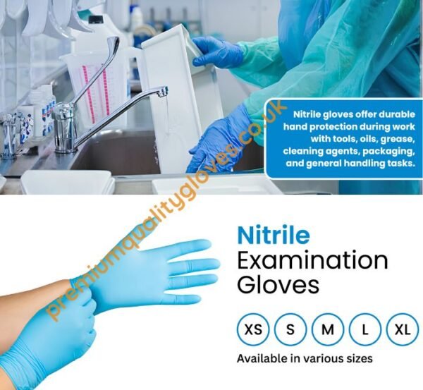 blue nitrile gloves powder free medical grade
