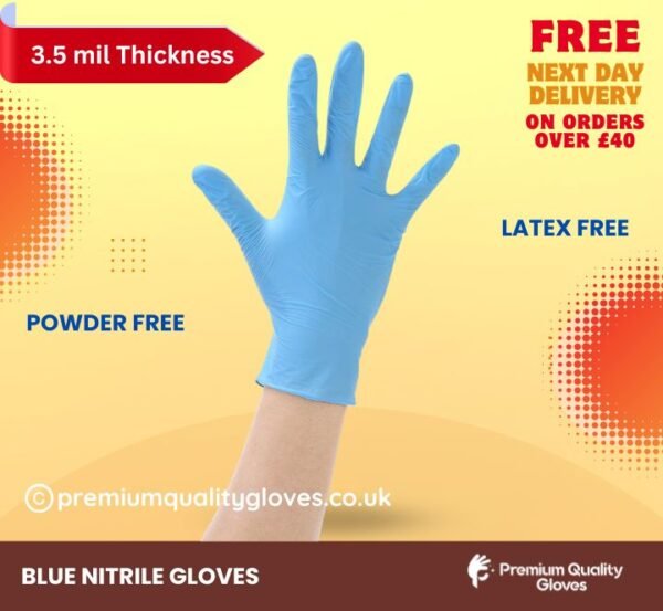 Disposable powder free nitrile gloves