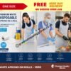 white disposable aprons on a roll 200 per roll bulk pack waterproof protective aprons